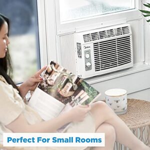 Midea 5,000 BTU EasyCool Window Air Conditioner and Fan - Cool up to 150 Sq. Ft. with Easy to Use Mechanical Control and Reusable Filter