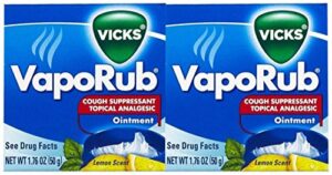 vicks vaporub topical cough suppressant ointment – 1.76 oz – 2 pk
