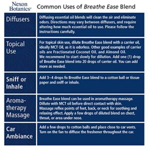 Breathe Essential Oil Blend 30 ml - Breath Easy Essential Oil Sinus Relief - Breath Essential Oils for Humidifier - Essential Oil Breathe Easy - Essential Oil for Diffuser - Nexon Botanics