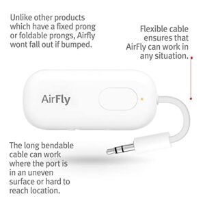 Twelve South AirFly Pro Bluetooth Wireless Audio Transmitter/ Receiver for up to 2 AirPods /Wireless Headphones; Use with any 3.5 mm Audio Jack on Airplanes, Gym Equipment, TVs, iPad/Tablets and Auto