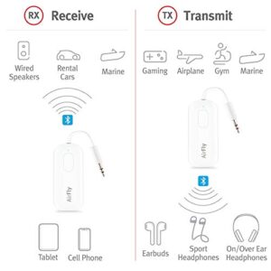 Twelve South AirFly Pro Bluetooth Wireless Audio Transmitter/ Receiver for up to 2 AirPods /Wireless Headphones; Use with any 3.5 mm Audio Jack on Airplanes, Gym Equipment, TVs, iPad/Tablets and Auto