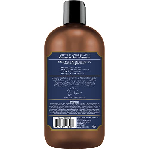 Wahl Body Lotion with Essential Oils, Hydroxy Acid and Ceramides to Exfoliate, Restore, Moisturize All Skin Types – 24 Oz - Model 805606A