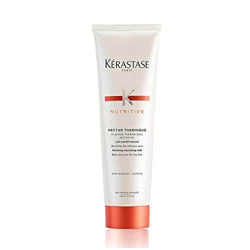 KERASTASE Nutritive Nectar Thermique Hair Serum | Nourishing Blow Dry and Styling Heat Protectant | Leave-In Conditioner and Primer | Reduces Breakage and smoothens Hair | For Dry Hair | 5.1 Fl Oz