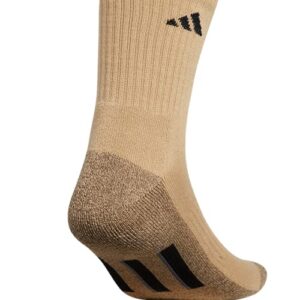 adidas Men's Cushioned X 3 Mid-Crew Socks (3-Pair), Beige Tone/Blanch Cargo/Black, Large