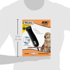 Wahl Professional Animal KM2 2-Speed Pet, Dog, and Horse Clipper Kit (#9757-200), Black