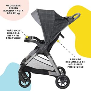 Safety 1st Smooth Ride QCM Travel System, Fast, 1-Hand Lift to fold, High Street