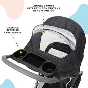 Safety 1st Smooth Ride QCM Travel System, Fast, 1-Hand Lift to fold, High Street