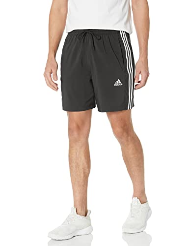 adidas Men's AEROREADY Essentials Chelsea 3-Stripes Shorts, Black/White, Large