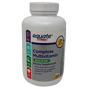 equate mature adult 50+ one daily complete multivitamin compare to centrum silver ® adults 50+ 220 count