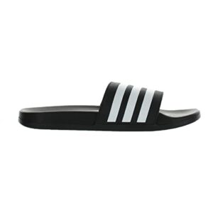 adidas Unisex Adilette Comfort Adjustable Slides Sandal, Black/White/Black, 9 US Men
