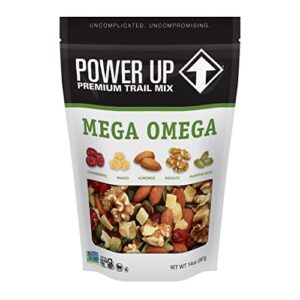 power up trail mix gourmet nut bag, mega omega, 14 ounce