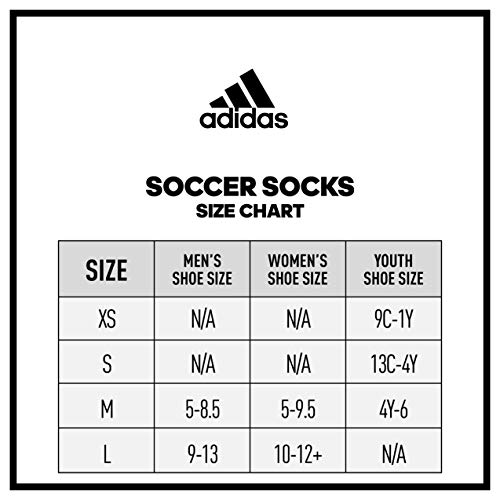 adidas Unisex Rivalry Soccer (2-pair) OTC Sock Team, Black/White, Medium US