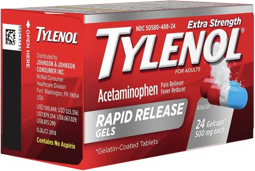 Tylenol Extra Strength Rapid Release Gelcaps - 24 ct, Pack of 2