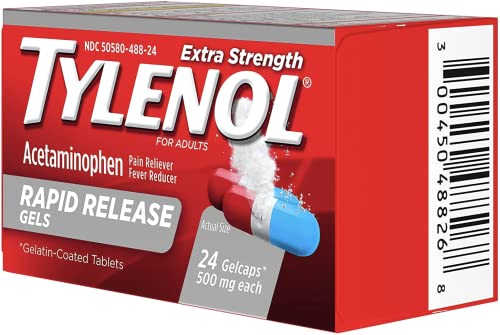 Tylenol Extra Strength Rapid Release Gelcaps - 24 ct, Pack of 2