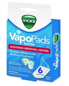 vicks soothing vapors replacement pads, white