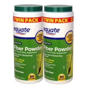 equate sugar-free fiber powder – 90 servings, 12.3 oz (2 pack)
