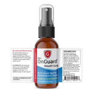 be-onguard colloidal silver mouth spray | 150 metered doses | fast acting oral relief from allergies and immune support | safe for kids and adults | max strength