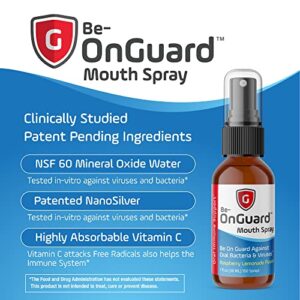 Be-Onguard Colloidal Silver Mouth Spray | 150 Metered Doses | Fast Acting Oral Relief from Allergies and Immune Support | Safe for Kids and Adults | Max Strength