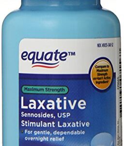 Equate Maximum Strength Laxative, Sennosides Stimulant Laxative, 25mg, 90ct, By Equate, Compare to Maximum Strength Ex-Lax