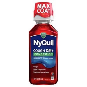 vicks nyquil cough dm & congestion medicine, berry – 12 fl oz