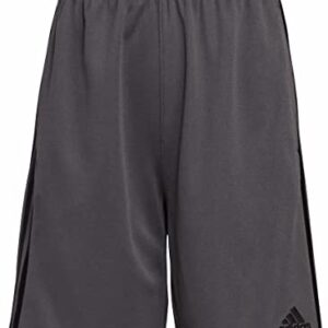 adidas Youth 2-Pack 3 Stripes Short (Large 14/16, Black/White & Dark Grey/Black)