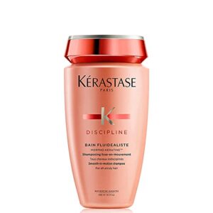 kerastase, discipline bain fluidealiste smoothinmotion shampoo for unruly overprocessed hair new packaging 250mloz, 8.5 fl oz