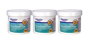 equate – hygienic cleansing pads, hemorrhoidal vaginal medicated pads, 100 pads, pack of 3