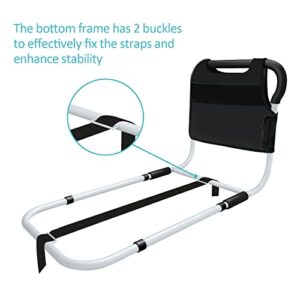 KingPavonini Bed Side Assist Handle Bar Safety Rail Bed Rails for Elderly Adults - Medical Bed Support Bar - Mobility Assistant Bar with Free Storage Bag and Fixing Strap, Support Up to 400lbs