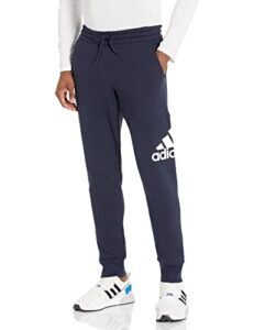 adidas men’s essentials french terry cuffed logo pants, ink, x-large