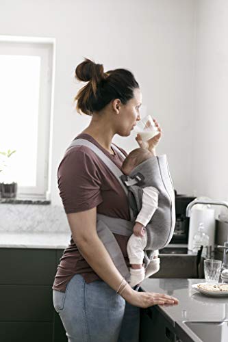 BabyBjörn Baby Carrier Mini, 3D Jersey, Light Gray