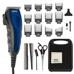 wahl self cut compact corded clipper personal haircutting kit with adjustable taper lever, and 12 hair clipper guards for clipping, trimming & personal grooming – model 79467