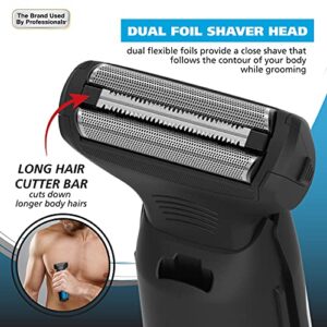 Wahl Manscaper Deluxe Hair Trimmer and Shaver for Total Body Grooming and Your Hair Down There with Safe-Touch Detachable Stainless Steel Precision Blades - Model 5708
