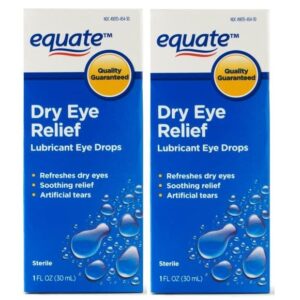 walmart inc equate dry eye relief , lubricant eye drops, 1 fl oz (2 pack)
