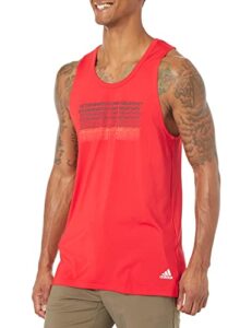 adidas men’s d.o.n. issue 4 fof tank, vivid red, x-large
