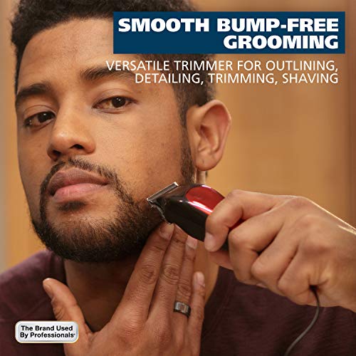 Wahl T-Pro Corded Compact Beard Trimmer with Diamond Finished T Blade for Bump Free Precision Outlining, Detailing, and Trimming - Model 9307-300
