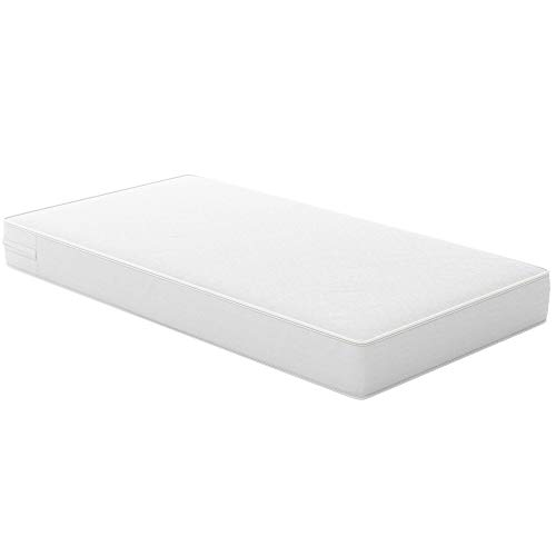 Safety 1st Heavenly Dreams Baby Crib and Toddler Bed Mattress, Waterproof and Stain Resistant Cover, White