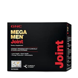 gnc mega men joint vitapak program | supports joint health, heart health, energy production, and antioxidants | 30 packs