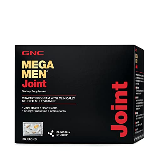 GNC Mega Men Joint Vitapak Program | Supports Joint Health, Heart Health, Energy Production, and Antioxidants | 30 Packs