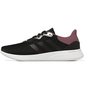 adidas women’s qt racer 3.0 sneaker, black/black/pink strata, 8
