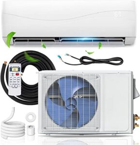 simoe 12000btu mini split air conditioner and heater, 115v 20 seer2 ductless ac unit with 1 ton heat pump & ductless inverter system, energy efficient unit rooms up to 750 sq.ft