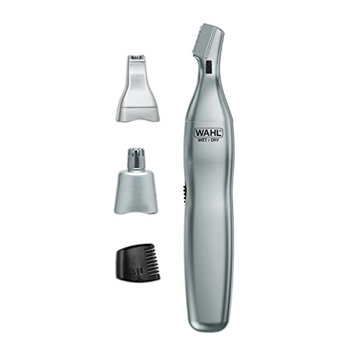 Wahl Men’s Nose Hair Trimmer, for Eyebrows, Neckline, Nose & Ear Hair, Precision Detail Trimming with Interchangeable Heads, Battery Included - Model 5545-400