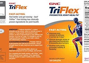 GNC TriFlex Fast-Acting | Improves Joint Comfort and Stiffness, Clinical Strength Doses of Glucosamine/Chondroitin and Boswellia- Plus Turmeric | 120 Caplets