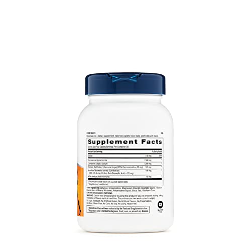 GNC TriFlex Fast-Acting | Improves Joint Comfort and Stiffness, Clinical Strength Doses of Glucosamine/Chondroitin and Boswellia- Plus Turmeric | 120 Caplets