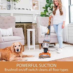 Kenmore DU4080 Featherlite Lift-Up Bagless Upright Vacuum 2-Motor Power Suction Lightweight Carpet Cleaner with HEPA Filter, 2 Cleaning Tools for Pet Hair, Hard Floor, Orange