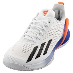 adidas Men's Adizero Cybersonic Tennis Shoe, White/Black/Solar Red, 13