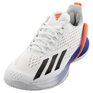 adidas men’s adizero cybersonic tennis shoe, white/black/solar red, 13