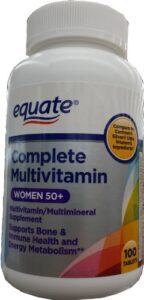 equate complete multivitamin women 50+, 100 tablets