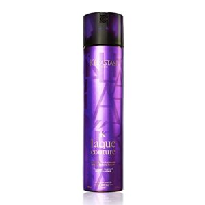 kerastase laque couture hair spray | medium hold styling spray | long lasting, flexible hold | anti-humidity and flyaway control | with heat protectant | for all hair types | 5 fl oz