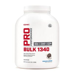 GNC Pro Performance Bulk 1340 - Cookies and Cream, 9 Servings, Supports Muscle Energy, Recovery and Growth