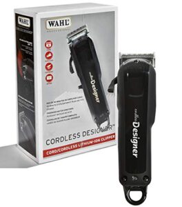 wahl professional – cordless designer clipper with 90+ minute run time cord cordless convenience for professional barbers and stylists – model 8591